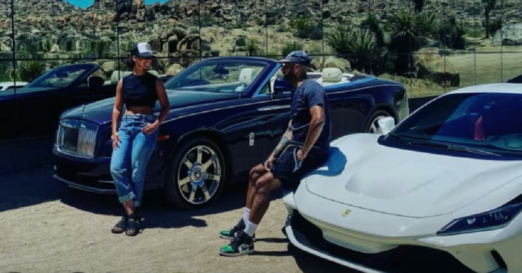 Alicia Keys and Swizz Beatz with Rolls Royce Dawn Convertible