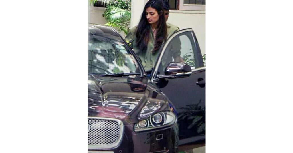 Athiya Shetty in Jaguar Xjl