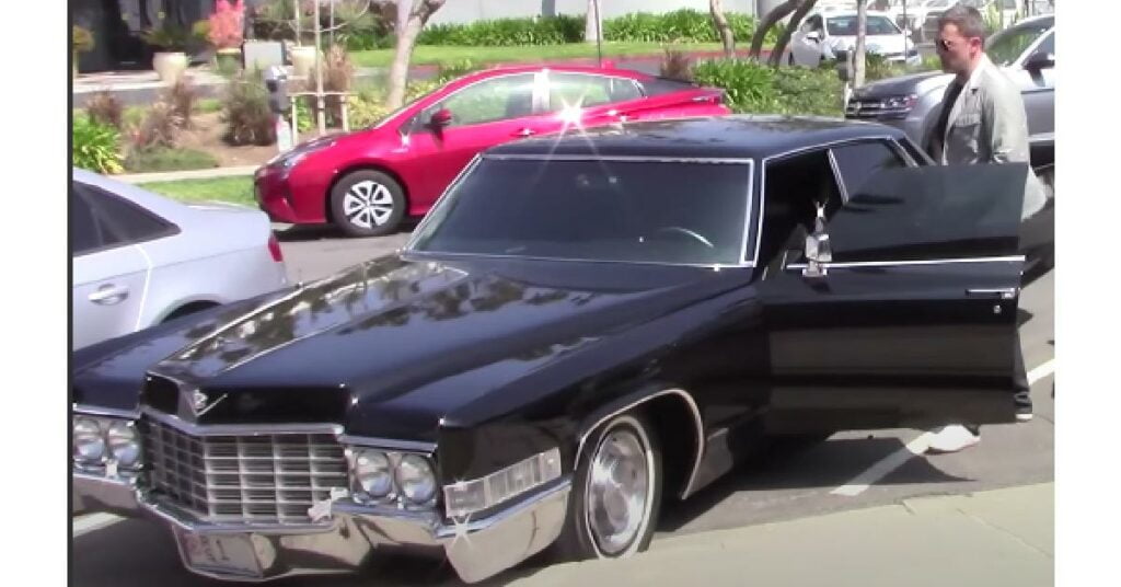 Ben Affleck with his 1969 Cadillac Sedan DeVille