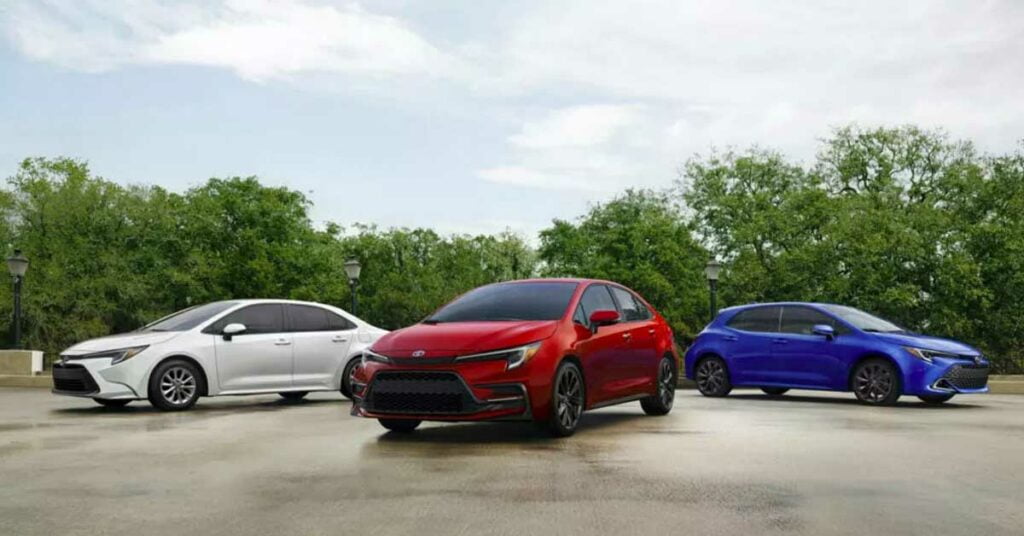 Toyota Corolla range in Canada