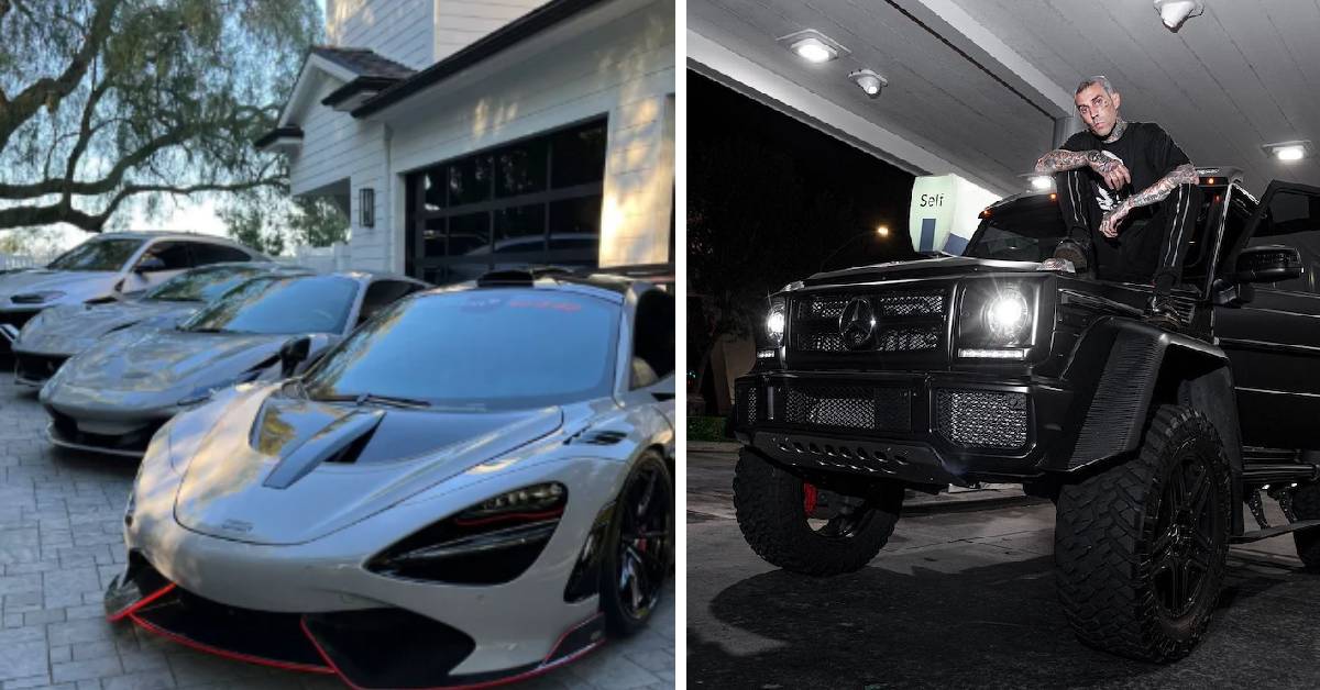 car collection comparison of travis barker and scott disick