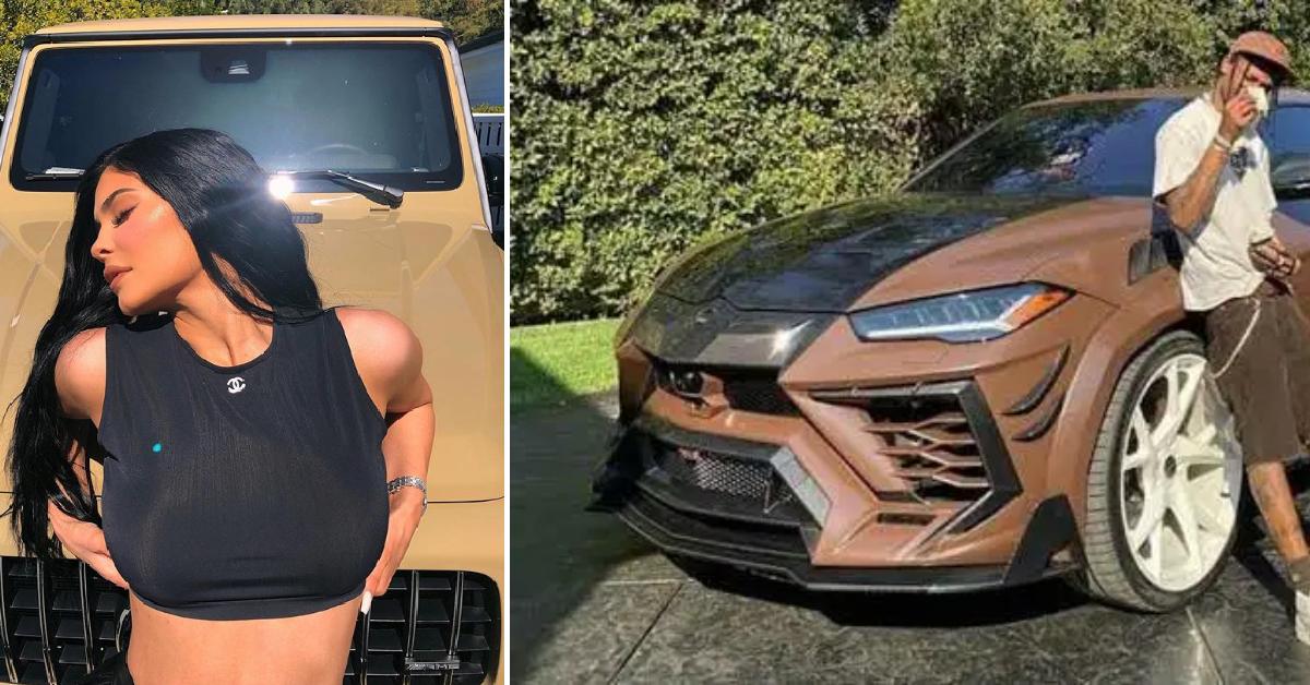 cars of kylie jenner and travis scott