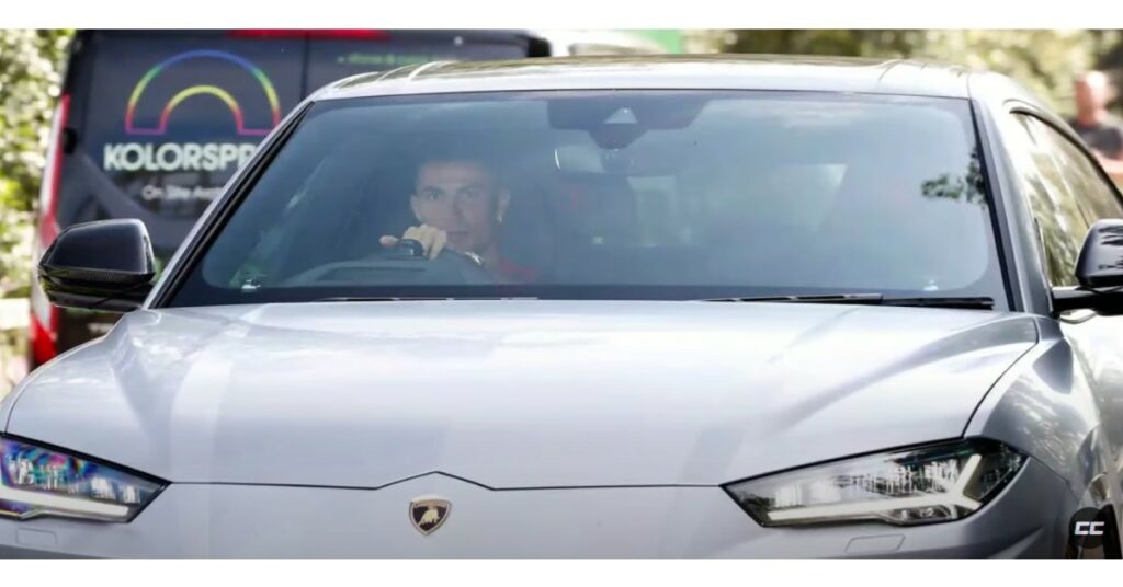 Cristiano Ronaldo with his Lamborghini Urus