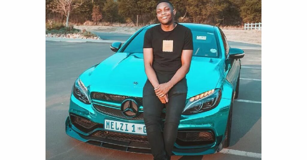 DJ Melzi with his Mercedes-Benz AMG C63S