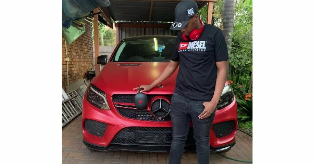 DJ Melzi with his Mercedes-Benz AMG GLE 43 Coupe