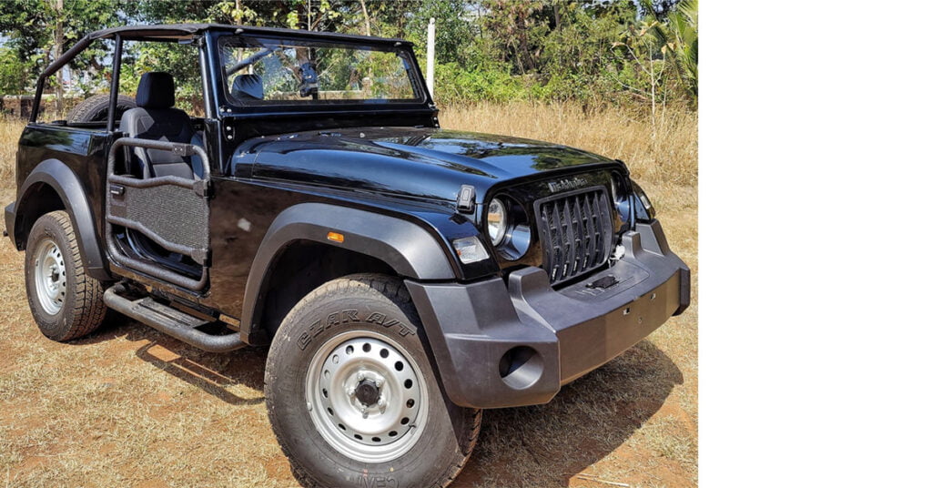 This Modified Mahindra Thar Looks Like Vintage-Era Jeep