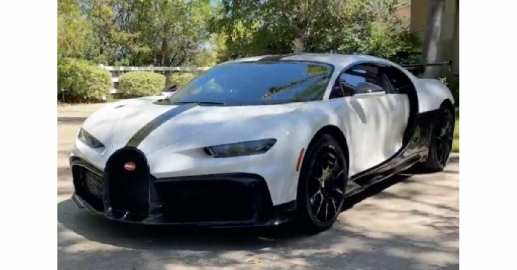 French Montana with his Bugatti Chiron Pur Sport