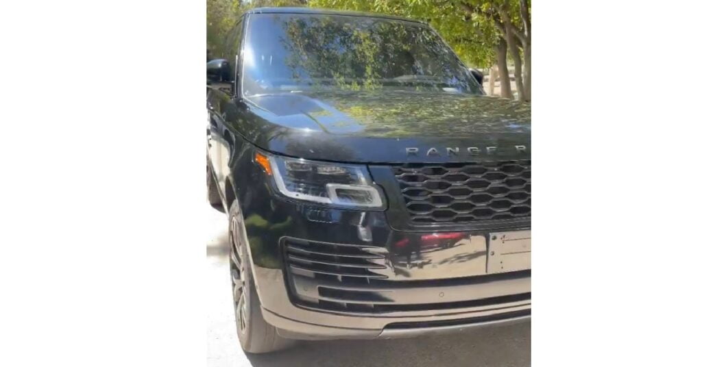 French Montana with his Range Rover