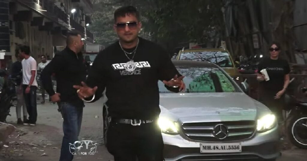 Honey Singh with His Mercedes E350