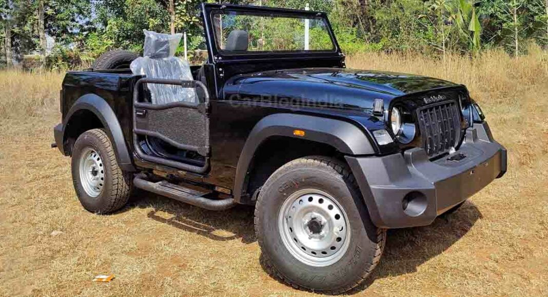 New Mahindra Thar in Willys Jeep-Style Open-Top Format