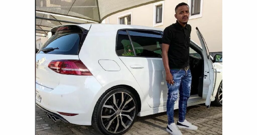 Kabza De Small with his Volkswagen Golf 7R