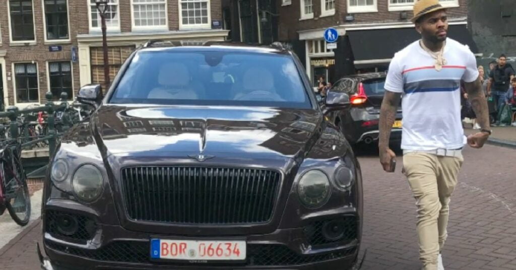 Kevin Gates with his Bentley Bentayga