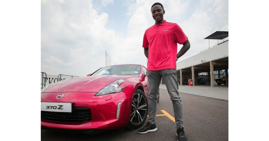 Kagiso Rabada with his Nissan 370 Z