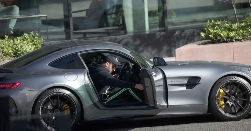 Kyle Walker with his Mercedes AMG GT