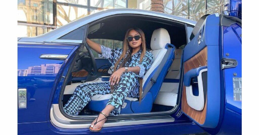 Lerato Kanyago with her Rolls Royce Wraith