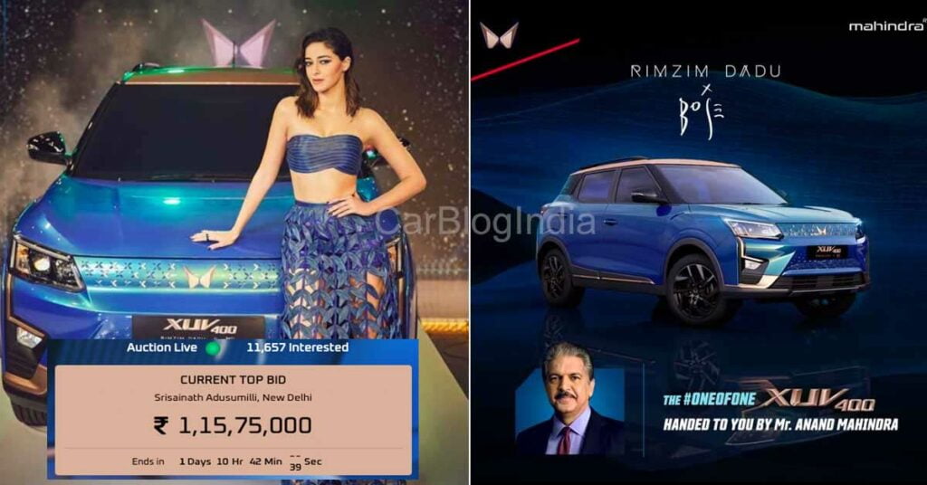 mahindra xuv400 exclusive edition bidding