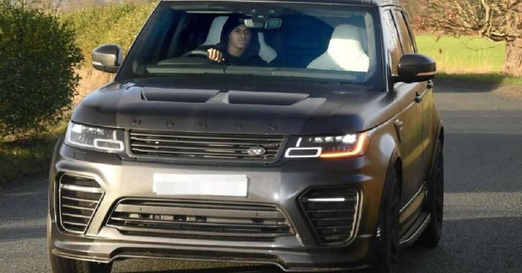 Marcus Rashford with his Range Rover