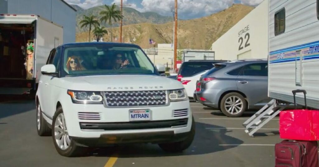 Meghan Trainor with her Range Rover