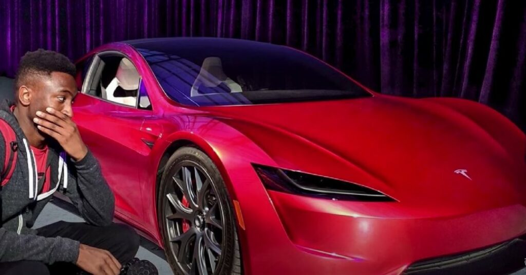 MKBHD with his Tesla Model S Plaid