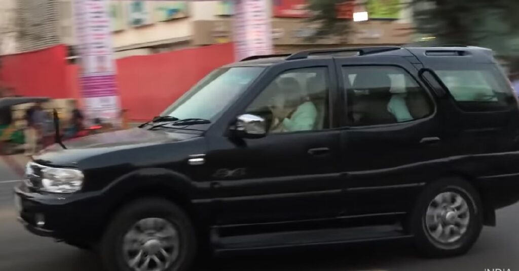 PM Narendra Modi with his Tata Safari