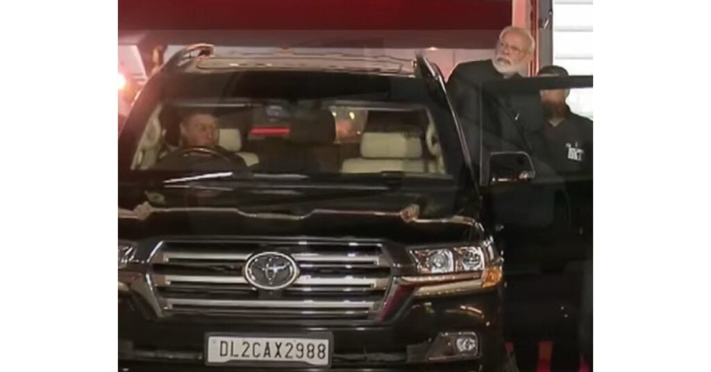 PM Narendra Modi with his Toyota Land Cruiser