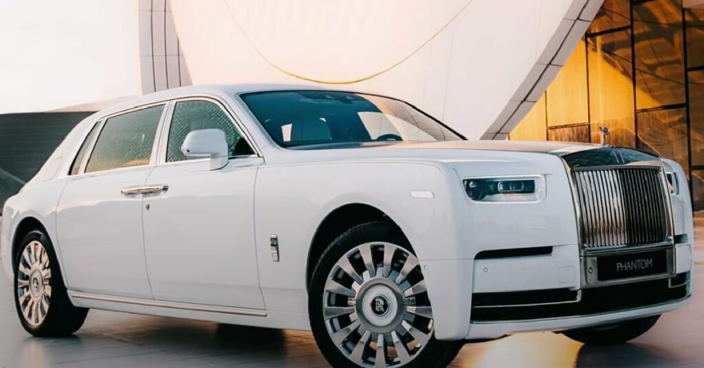 Post Malone with his Rolls Royce Phantom