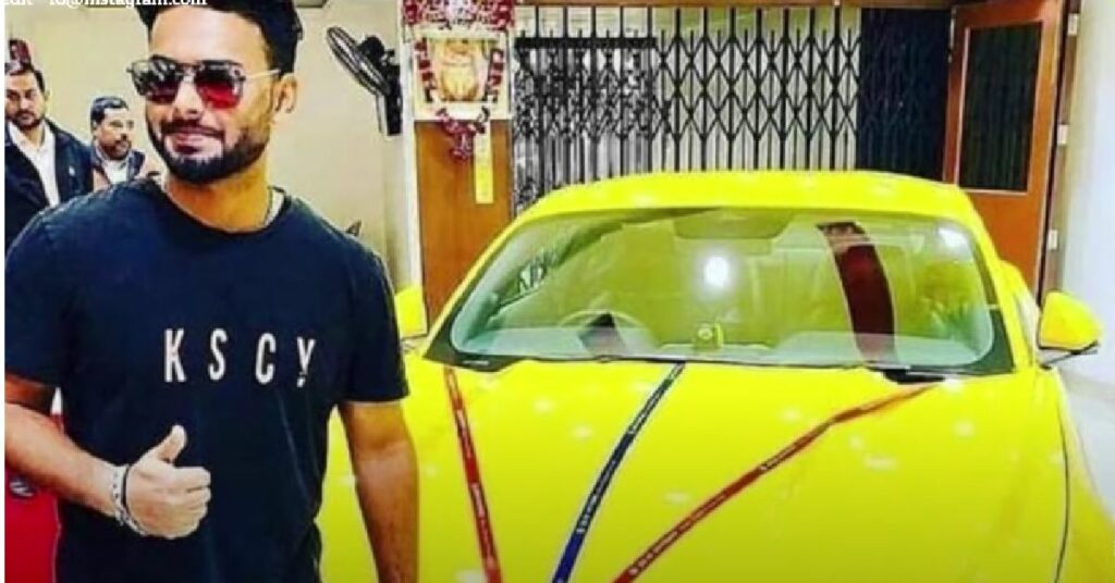 Rishabh Pant with his Ford Mustang