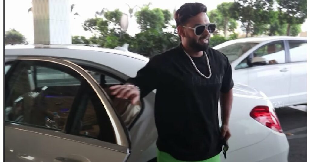 Rishabh Pant with his Mercedes-Benz S-Class