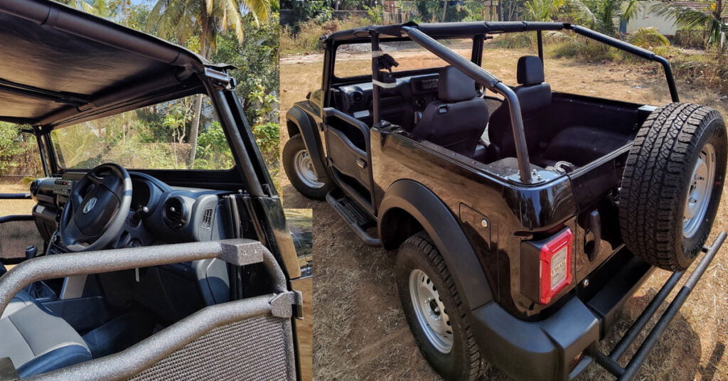 This Modified Mahindra Thar Looks Like Vintage-Era Jeep