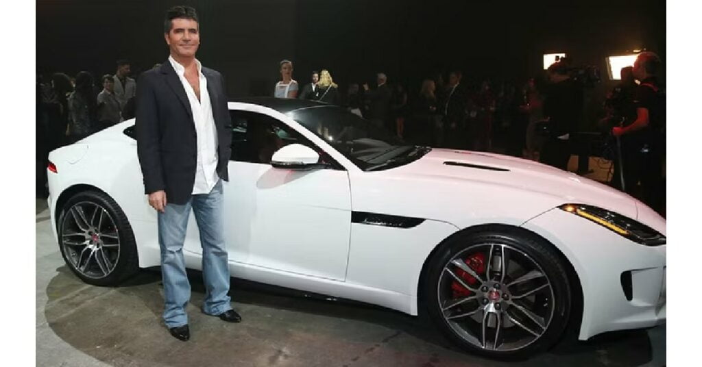 Simon Cowell with his Jaguar F-Type R Coupe