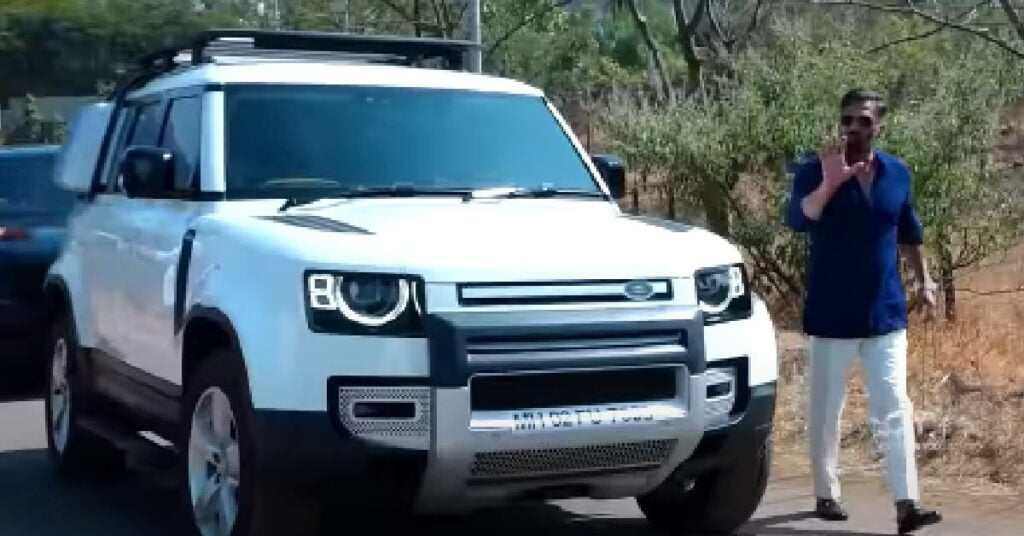 Suniel Shetty Seen With His Land Rover Defender SUV