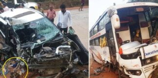 Tata Nexon Crashes Against Bus