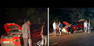 Tata Nexon Hits a Lamp Post