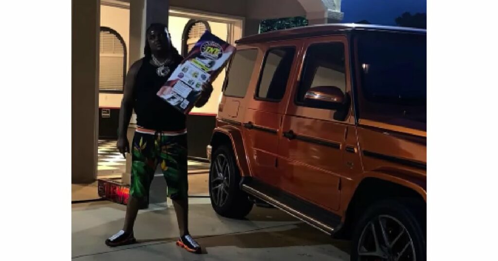 Tee Grizzley with His Mercedes amg G63