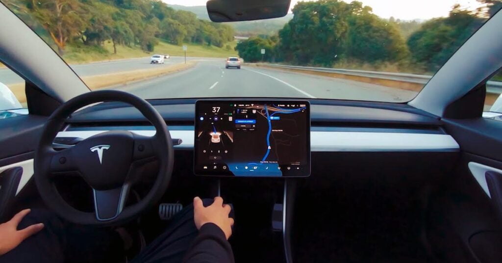 Tesla self-driving video staged