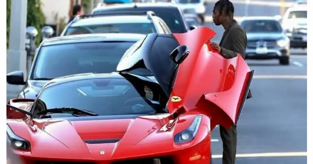 Travis Scott with Ferrari LaFerrari