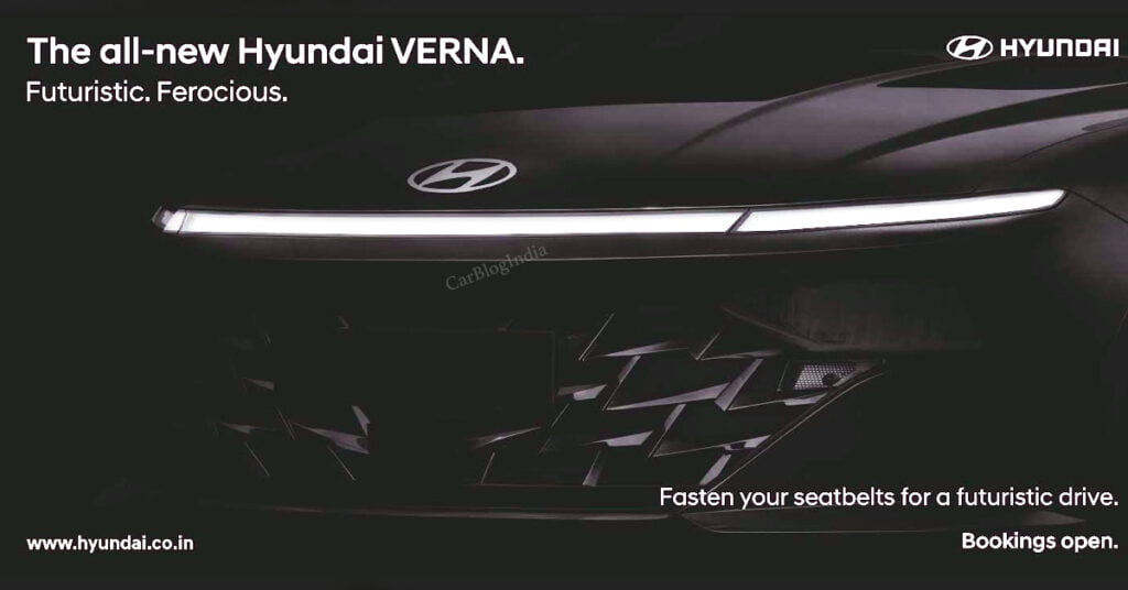 2023 Hyundai Verna Headlight Teaser