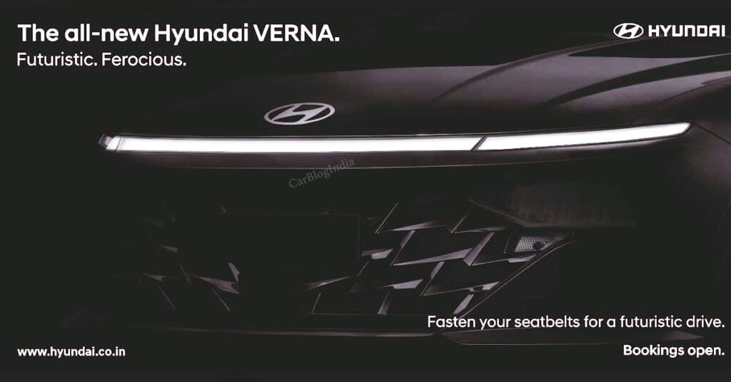 2023 hyundai verna headlight teaser