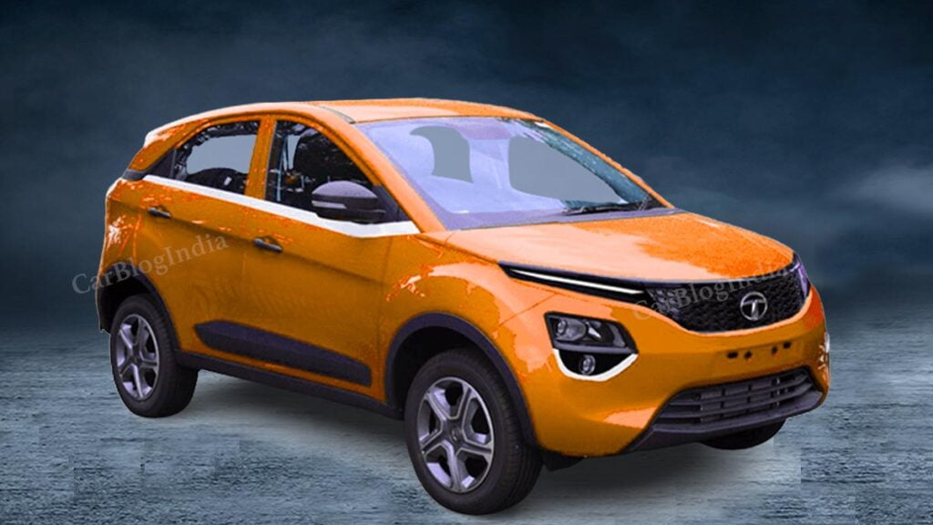 2023 Tata Nexon Front Three Quarters Visualised Digitally