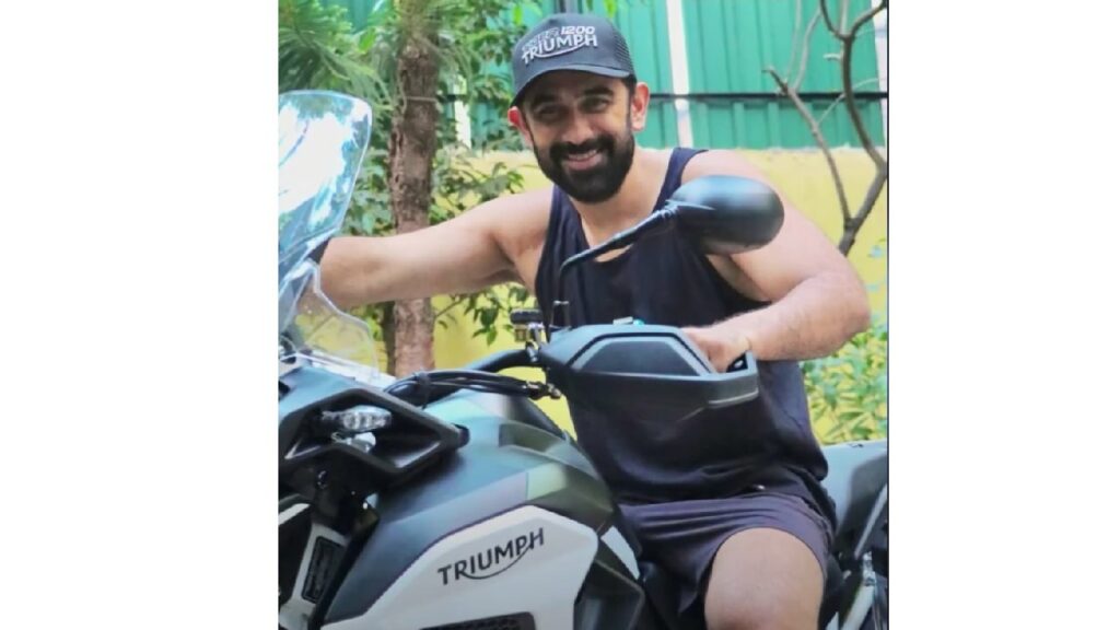 Amit Sadh with his Triumph Tiger 1200