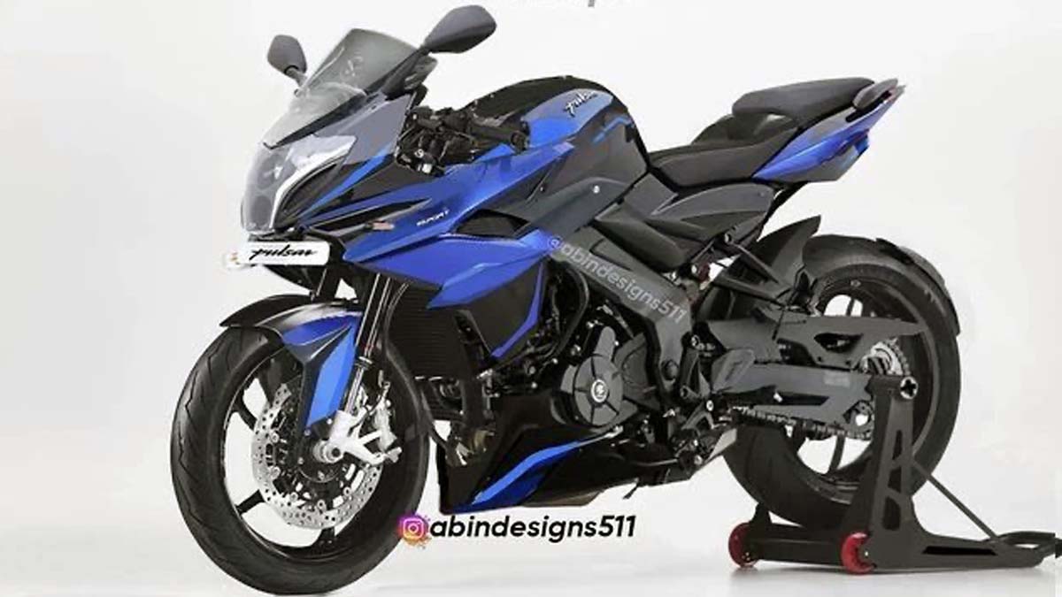 Bajaj Pulsar 250F concept features several 220-inspired bits such as the vertically stacked projector headlamps.