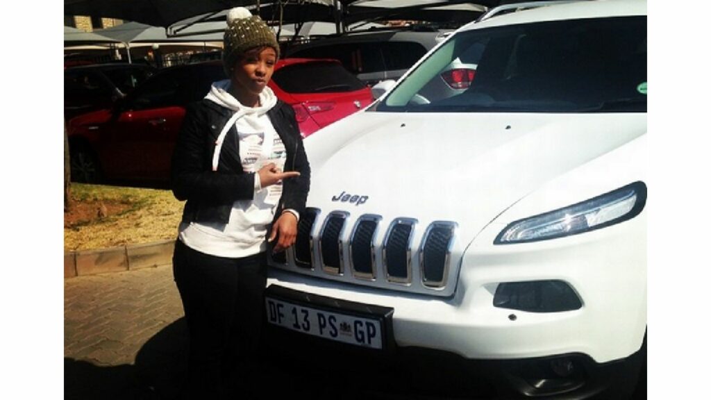 Boity Thulo with Her Jeep Cherokee