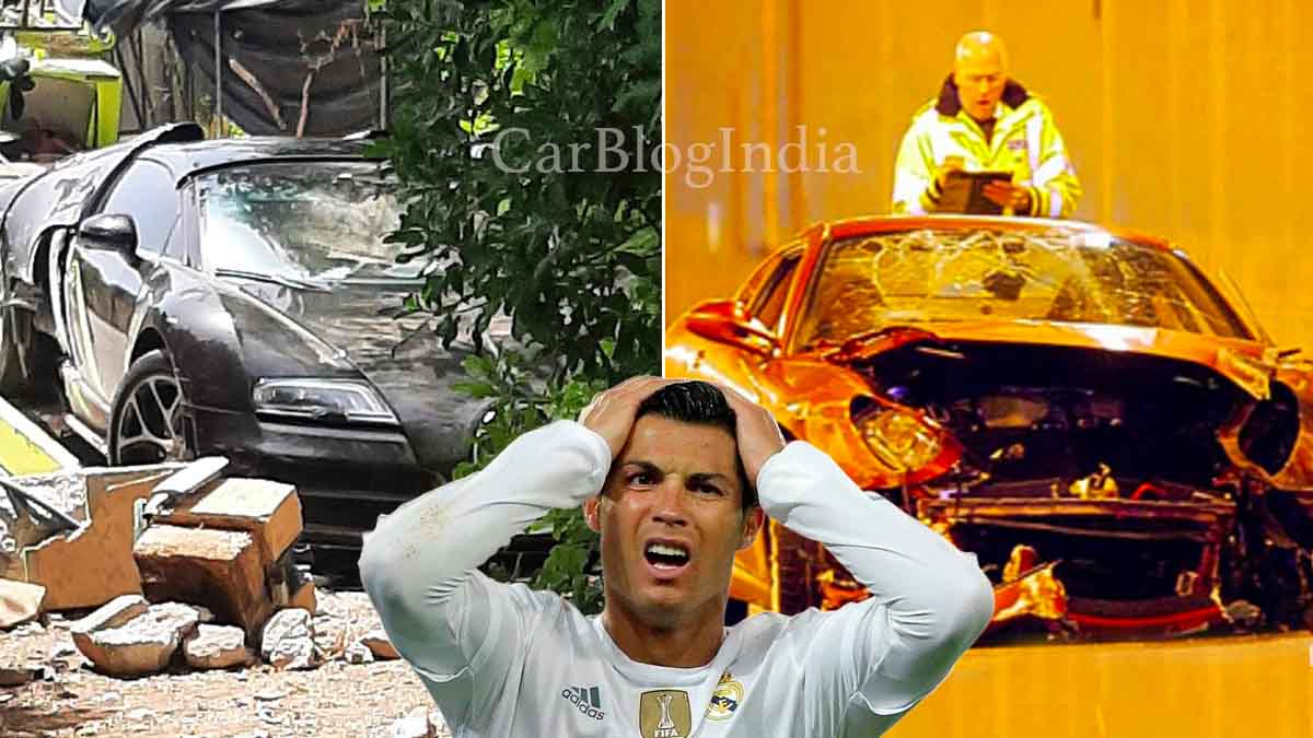 christiano ronaldo bugatti-veyron ferrari accident