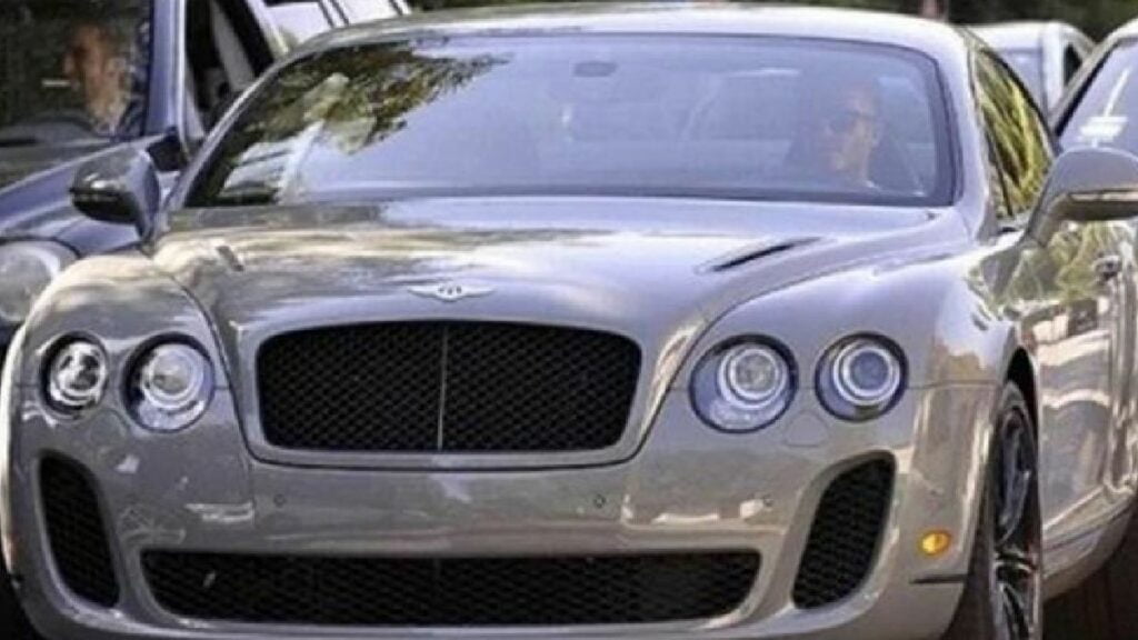 David Beckham with His Bentley Continental Gt Supersports