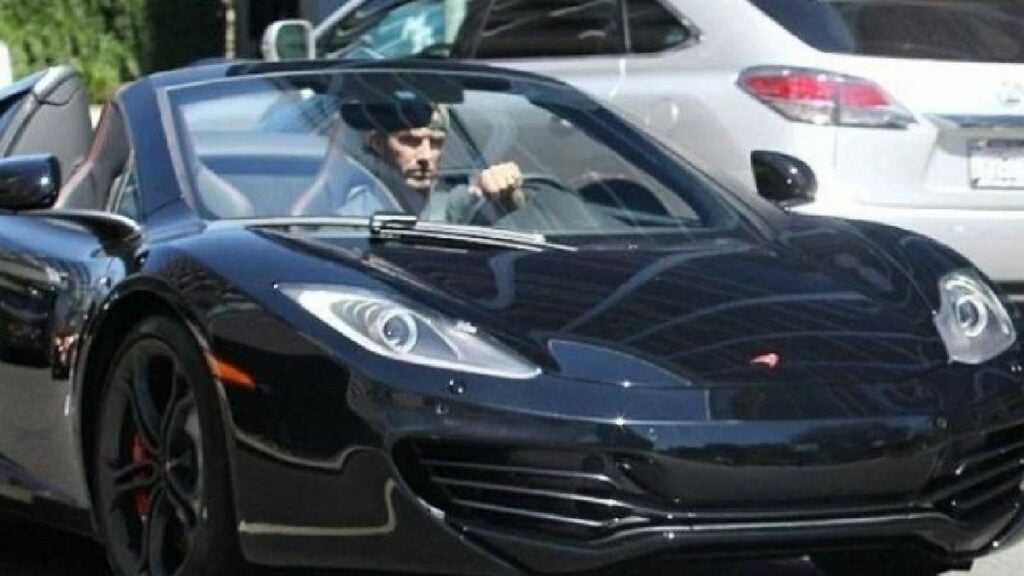 David Beckham with His Mclaren Mp 4 12c Spider