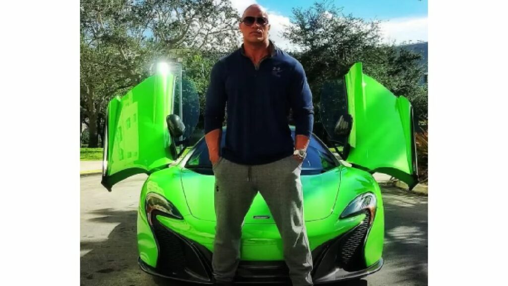 Dwayne 'The Rock' Johnson with his McLaren 650S