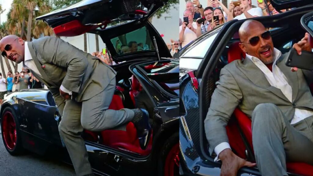 Dwayne the Rock Johnson with His Pagani Huayra