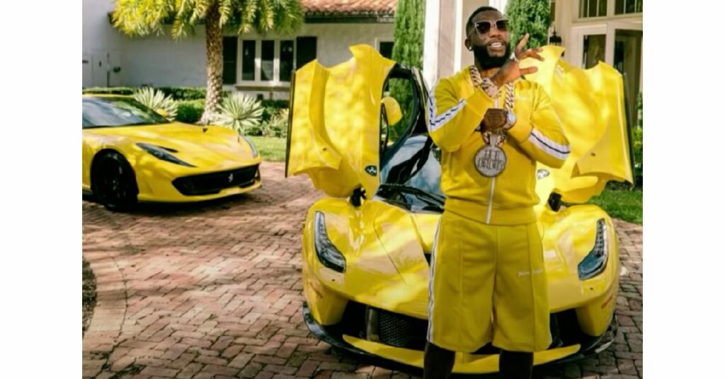 Gucci Mane with his Ferraris