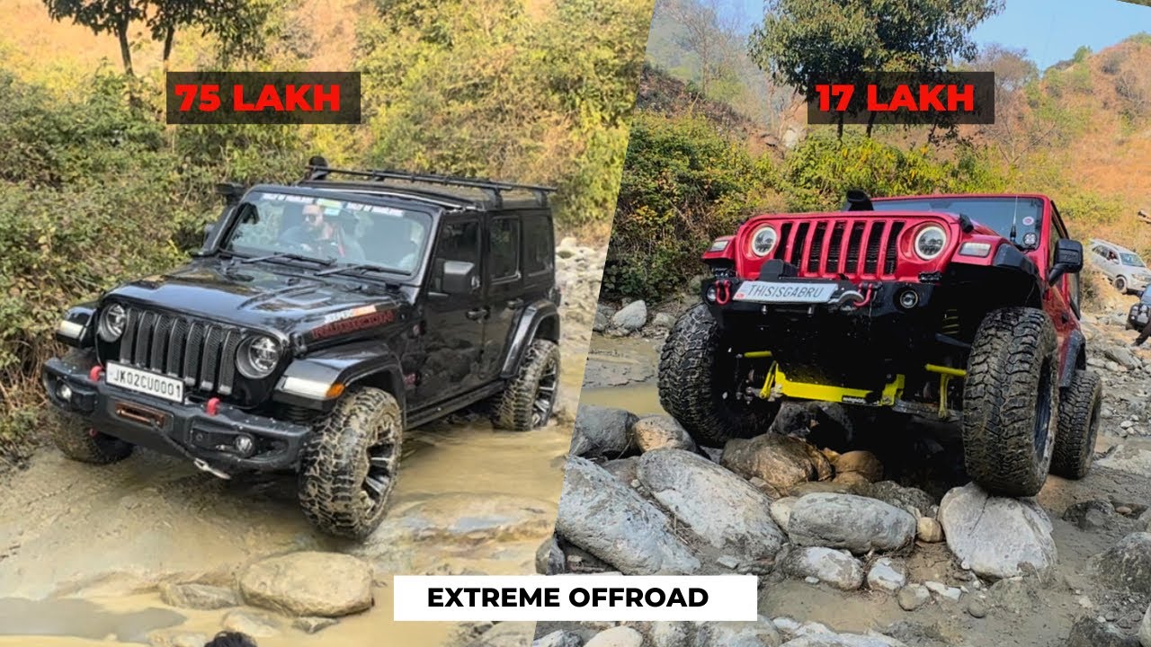 Mahindra Thar vs Jeep Wrangler Rubicon Off Roading Mahindra Thar vs Jeep Wrangler Rubicon Off Roading