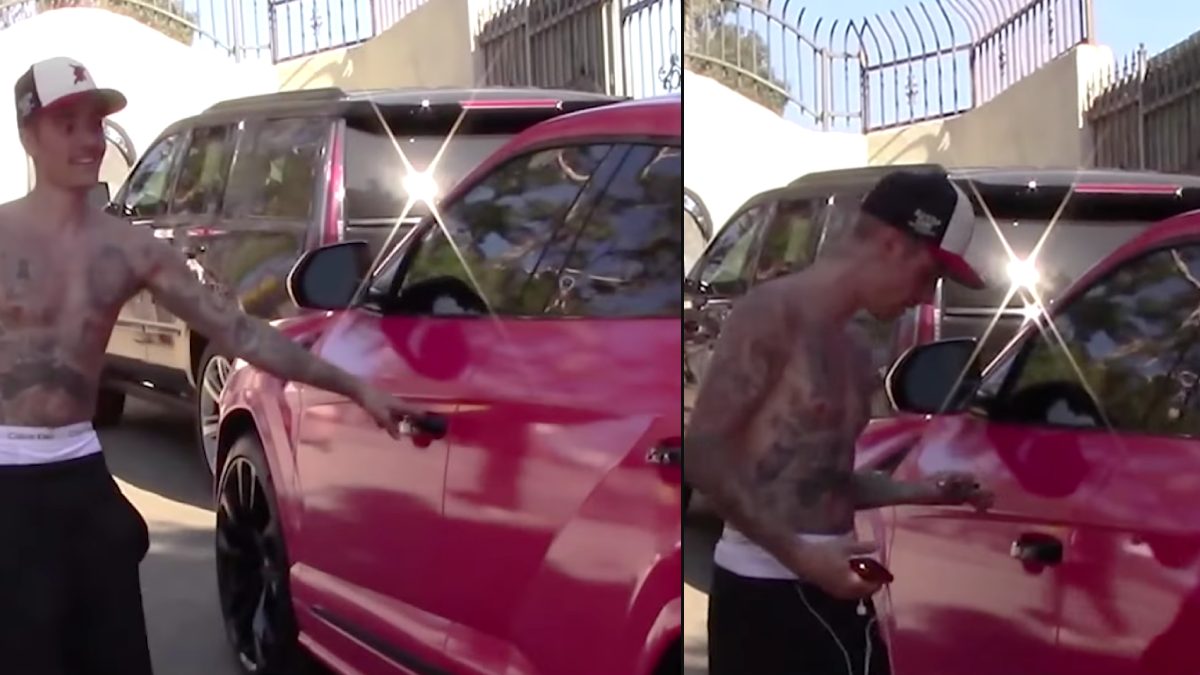 Justin Bieber Seen with his Lamborghini Urus